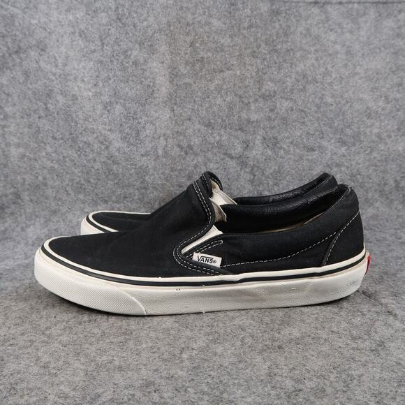 Vans Shoes Womens 9 Sneakers Classic Slip On Skate Canvas Black Casual Active - Picture 4 of 14